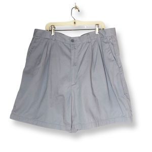 Dockers Classic Khaki womens pleated shorts blue sz14-16